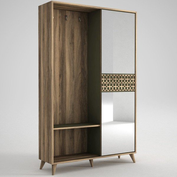 Dulap cu oglindă în decor de lemn de nuc Ratto Marvin-image-2