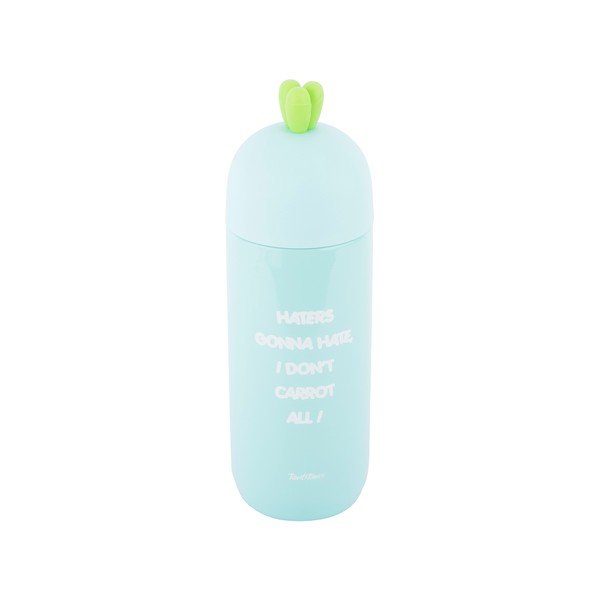 Sticlă termos din oțel inoxidabil Tantitoni Cute Carrot, 280 ml, verde deschis