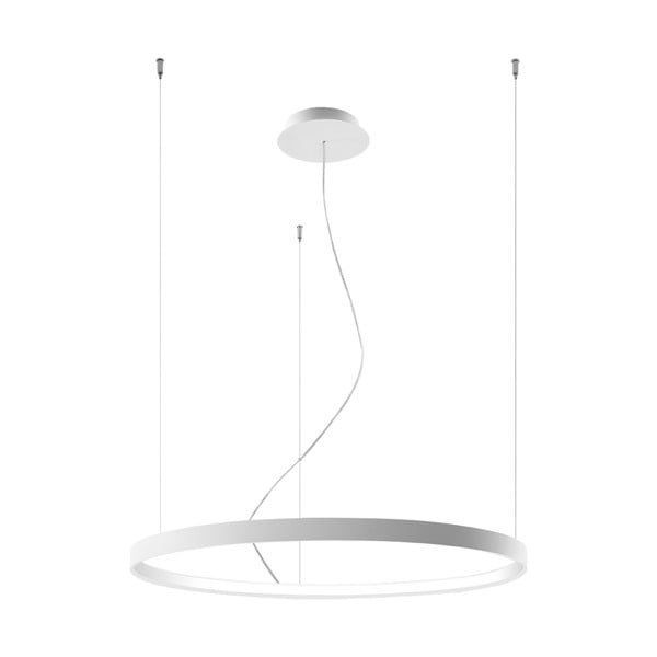 Lustră Nice Lamps Ganica, ø 80 cm, alb