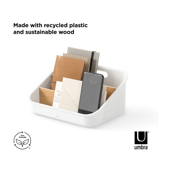 Organizator de baie alb pentru cosmetice din plastic Bellwood – Umbra-image-4