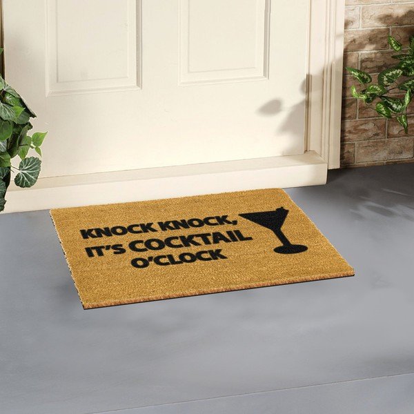 Covoraș intrare din fibre de cocos Artsy Doormats Cocktail, 40 x 60 cm-image-1