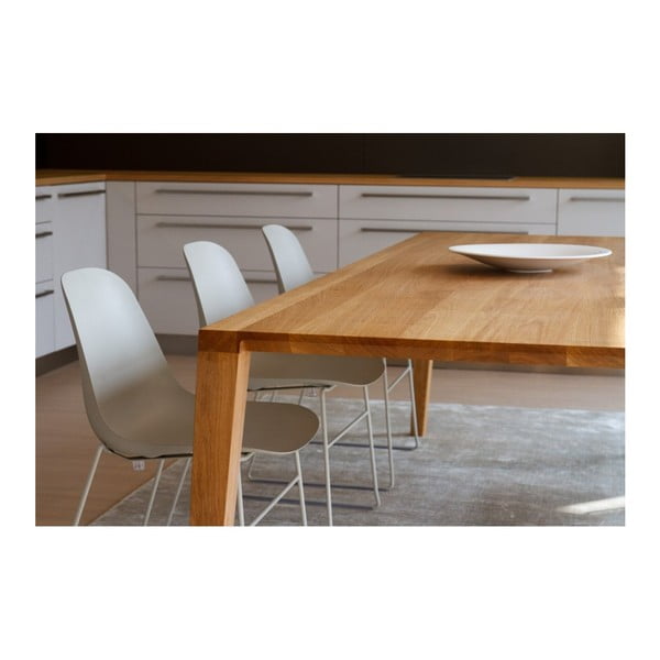 Masă pentru sufragerie, din lemn masiv de stejar Javorina Ka, 220 cm-image-1