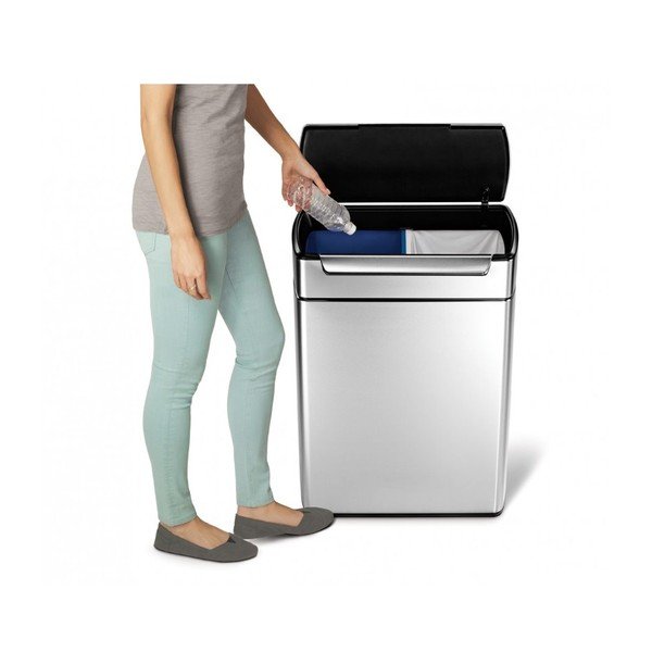 Coș de gunoi din oțel pentru deșeuri sortate 48 l Dual - simplehuman-image-3