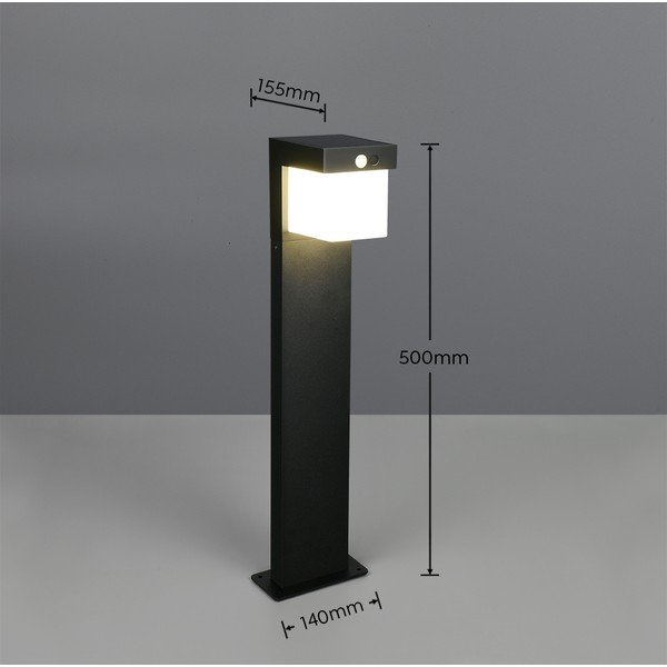 Corp de iluminat pentru exterior LED cu stâlp de fixare, solar (înălțime 50 cm) Colombo – Reality-image-4