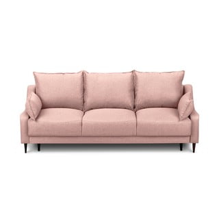 Canapea extensibilă cu spațiu pentru depozitare Mazzini Sofas Ancolie, roz, 215 cm