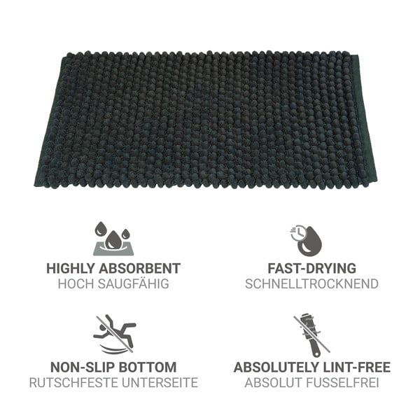 Covoraș de baie verde închis din material textil 50x80 cm Solivo – Wenko-image-4