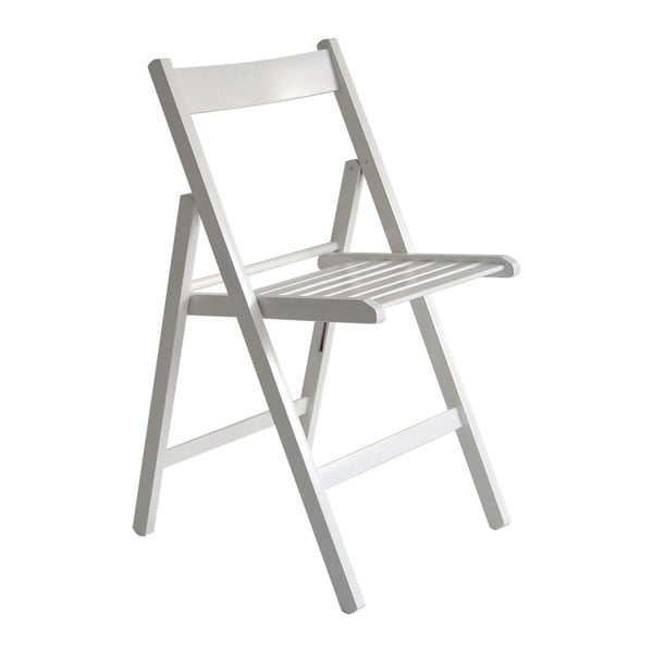 Set 4 scaune pliabile din lemn Valdomo Arno, alb