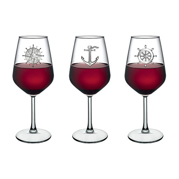 Set 4 pahare vin Vivas Marine, 345 cm