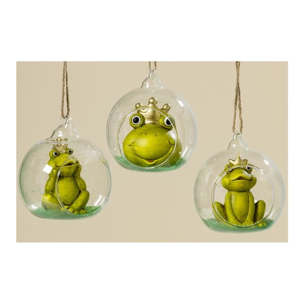 Set 3 decorațiuni suspendate Boltze Frog