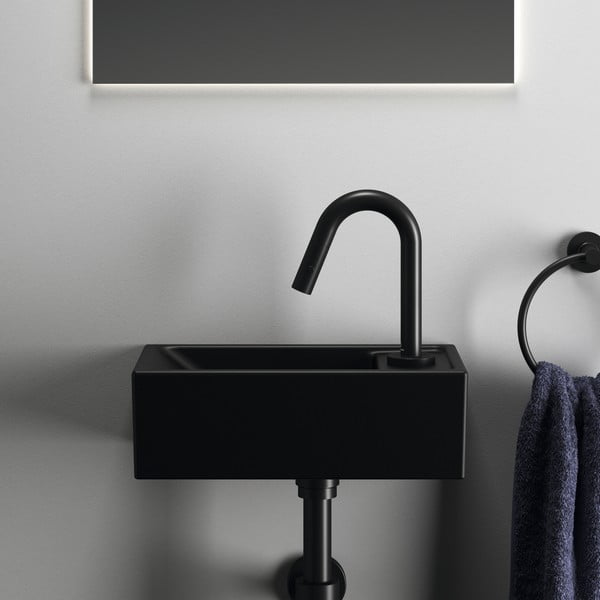 Chiuvetă mică pentru WC negru-mat din ceramică 37x21 cm i.Life S – Ideal Standard-image-4