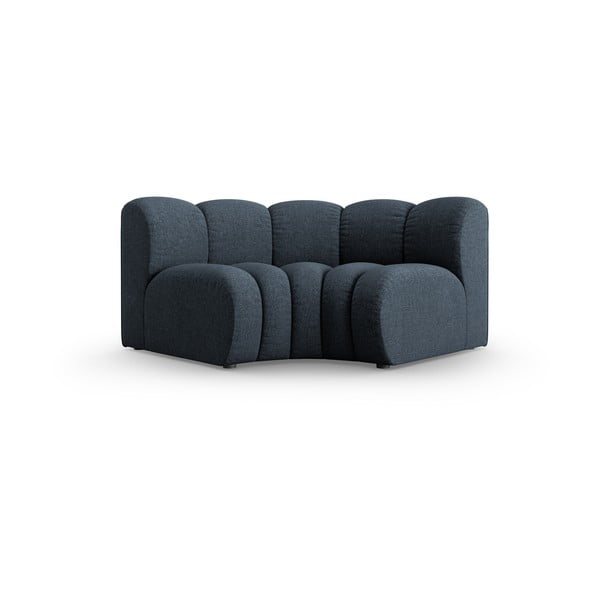 Modul pentru canapea modulară albastru cu tapițerie din chenille (cu colț variabil) Lupine – Micadoni 