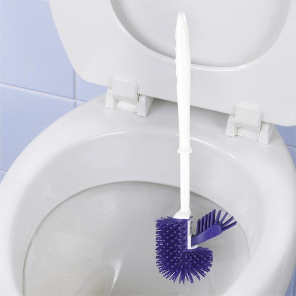 Perie de WC albă din plastic - Maximex-image-1