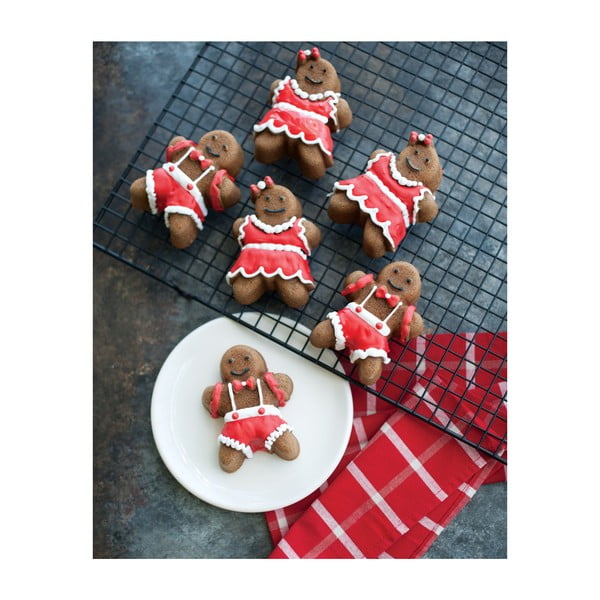 Formă pentru 6 mini checuri Nordic Ware Girls And Boys, 1,1 l, argintiu-image-1