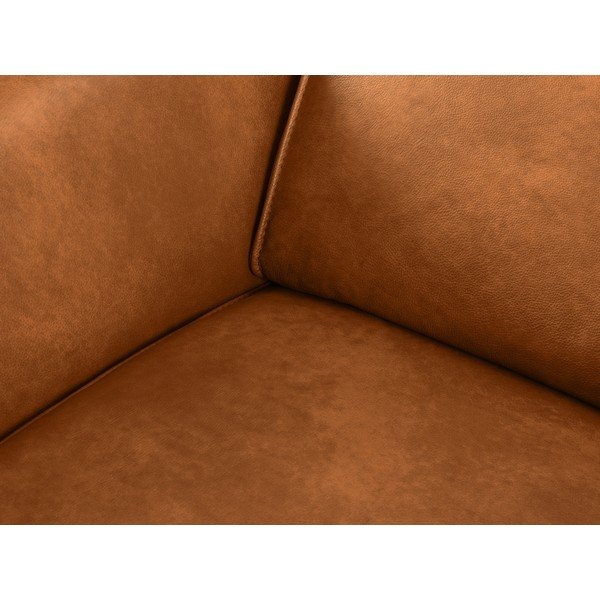 Canapea maro deschis cu tapițerie din piele 103 cm Hubble – Windsor & Co Sofas-image-1
