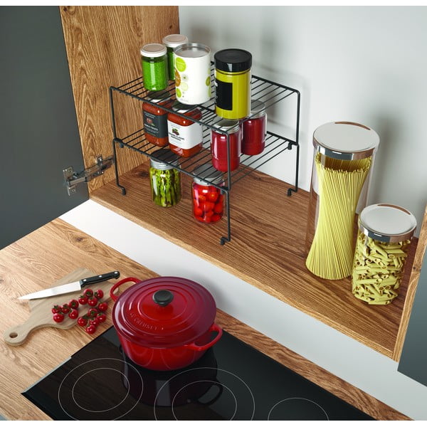 Set 2 rafturi suplimentare pentru bucătărie Metaltex Brooklyn Lava, negru-image-3