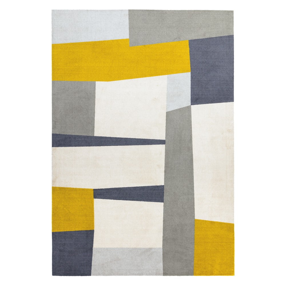 Covor Asiatic Carpets Riley Carso, 200 x 290 cm, galben-gri