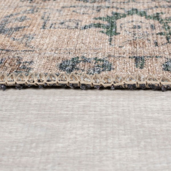 Covor verde lavabil 115x170 cm Beau Floral – Flair Rugs-image-4