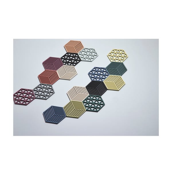 Suport din silicon pentru vase fierbinți Zone Triangles, negru-image-1