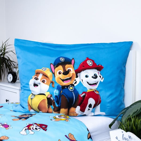 Lenjerie de pat pentru copii din microfibră pentru pat de o persoană 140x200 cm Paw Patrol – Jerry Fabrics-image-3