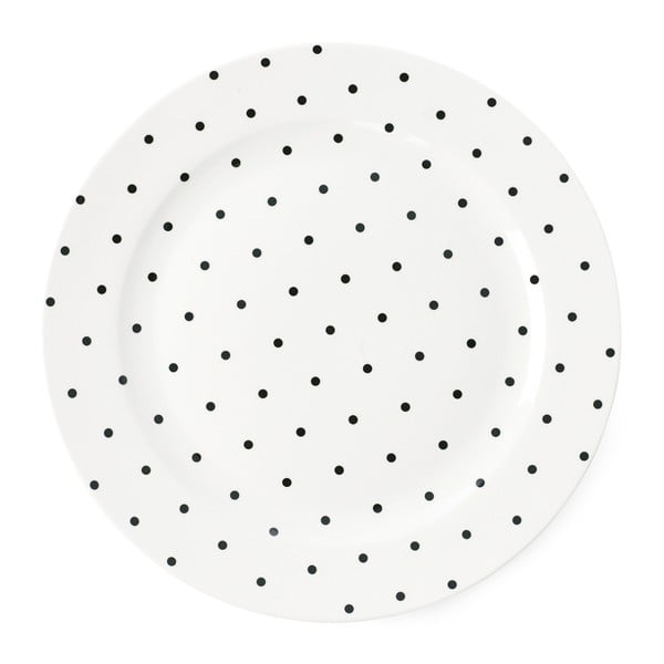 Farfurie ceramică Miss Étoile Black Dots, ⌀ 25 cm