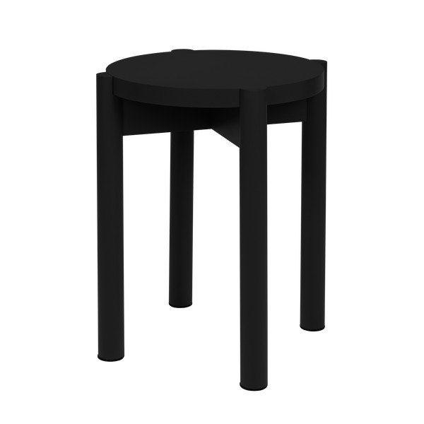 Scaun tip taburet negru din lemn de fag Hopp – noo.ma