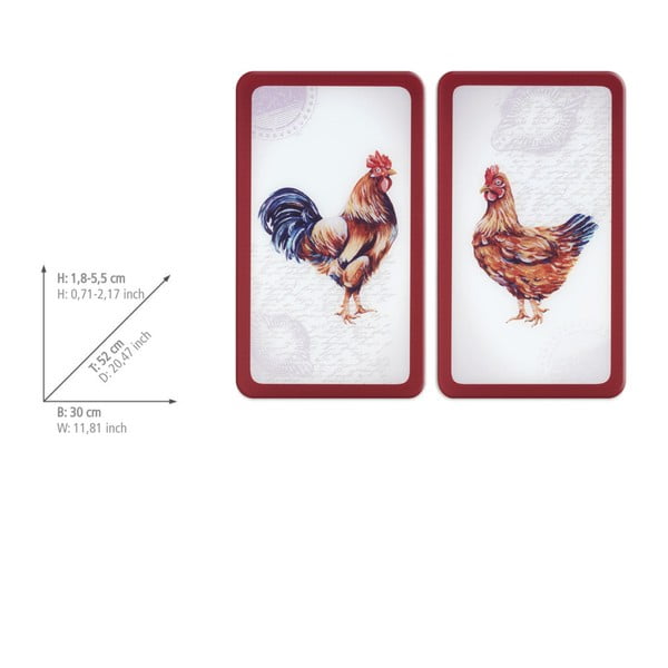 Protecții de aragaz 2 buc. din sticlă temperată 52x30 cm Farm – Wenko-image-4