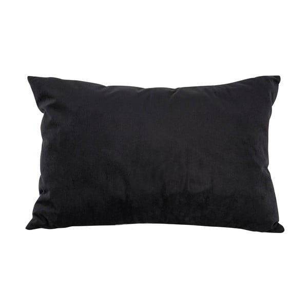 Pernă decorativă din catifea PT LIVING Leaves, 60 x 40 cm, negru-alb-image-2