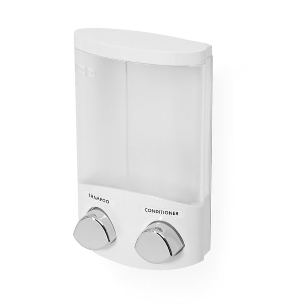 Dozator de săpun lichid alb autoadeziv din plastic 620 ml Duo – Compactor-image-3