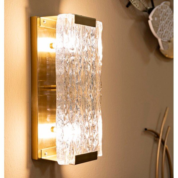 Aplică de perete aurie din sticlă Oblin – Mauro Ferretti-image-1