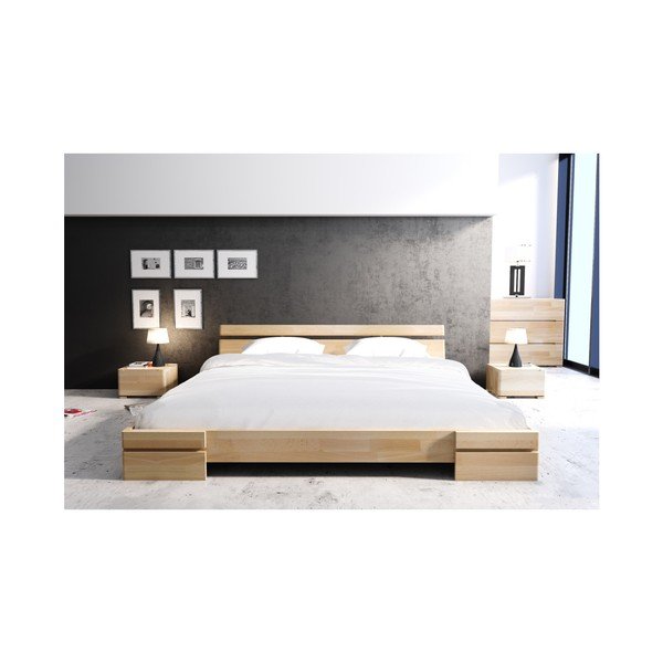 Noptieră din lemn de fag cu sertar SKANDICA Sparta-image-3