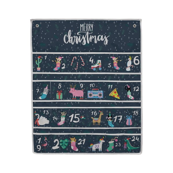 Calendar advent din bumbac Butter Kings Santa Dinosaur