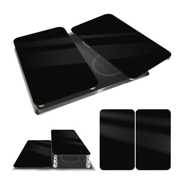 Protecții de aragaz 2 buc. din sticlă temperată 30x52 cm Universal – Wenko-image-2