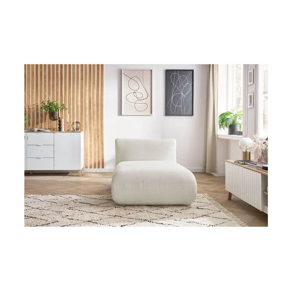 Modul pentru canapea alb cu tapițerie din catifea reiată Lecomte – Bobochic Paris-image-4