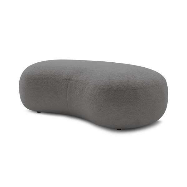 Puf din stofă bouclé gri deschis Saint-Germain – Bobochic Paris-image-3