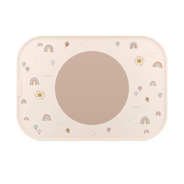 Suport de farfurie pentru copii din plastic/din silicon 28x40 cm Sunshine & Rainbow – Mepal