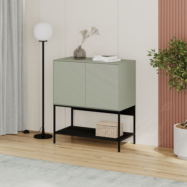 Dulap verde/negru 80x90x40 cm Amira – Marckeric-image-3