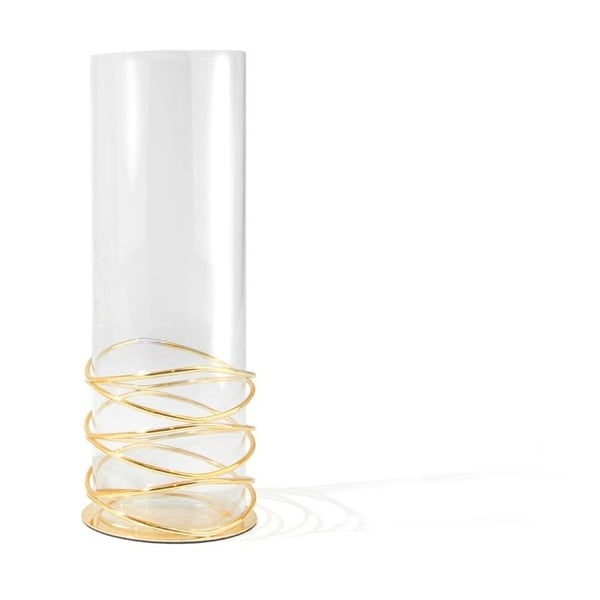Vază Zilverstad Spiral, 30 cm, auriu