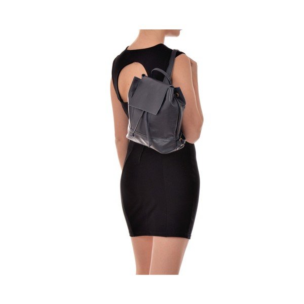 Rucsac din piele Roberta M Kravna, negru-image-1