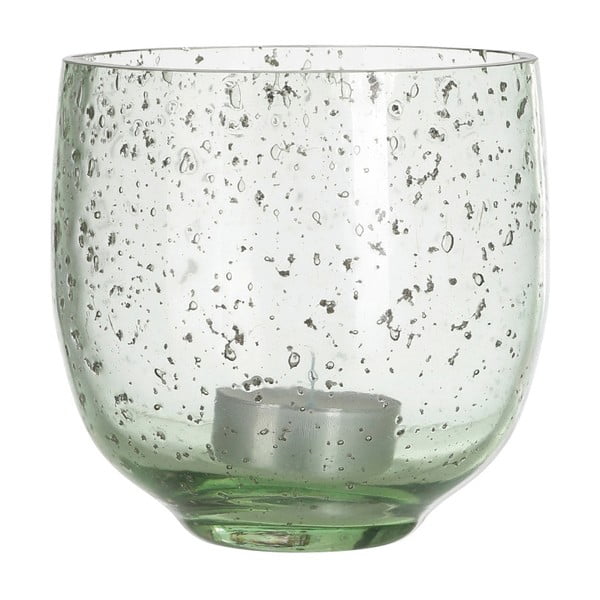 Sfeșnic din sticlă A Simple Mess, ⌀ 10 cm, verde