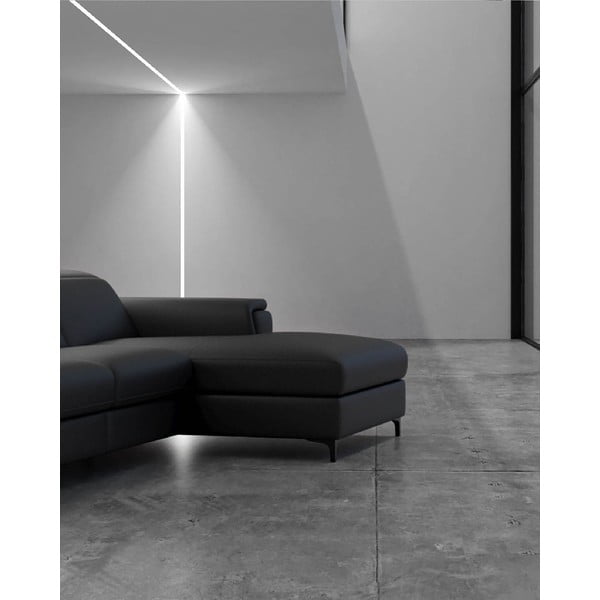 Colțar gri închis cu tapițerie din piele (colț pe  partea dreaptă) Brito – MESONICA-image-4