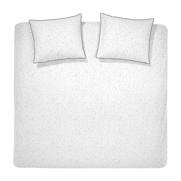 Lenjerie de pat din bumbac Damai Muna White, 200 x 260 cm, alb