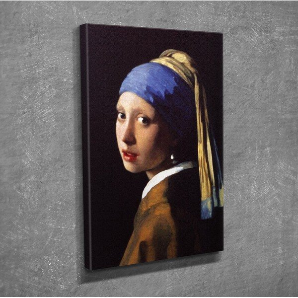 Reproducere tablou pe pânză Johannes Vermeer The Girl with Pearl, 30 x 40 cm-image-2