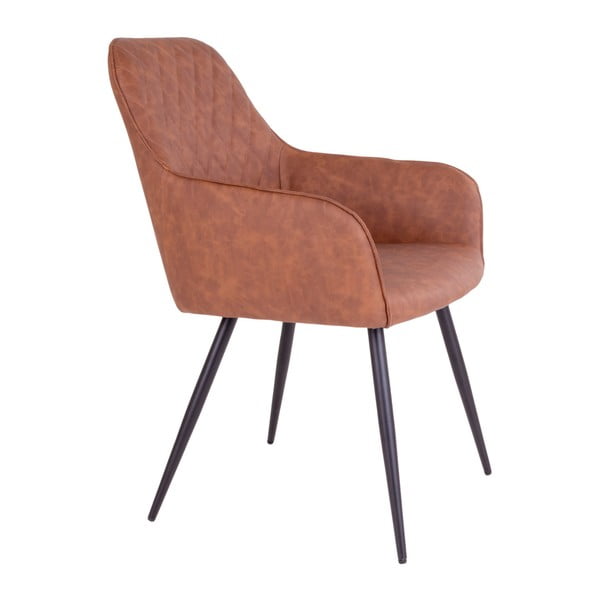 Set de scaune de sufragerie maro cu cotiere 2 buc. tapițat Harbo – House Nordic-image-4