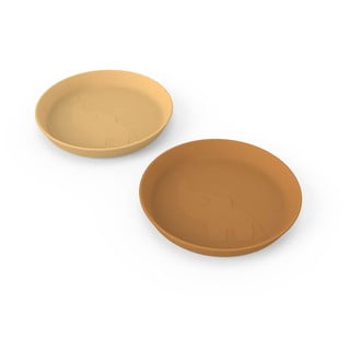 Farfurii galbene pentru copii în set de 2 buc. ø 18,5 cm Elphee - Done by Deer