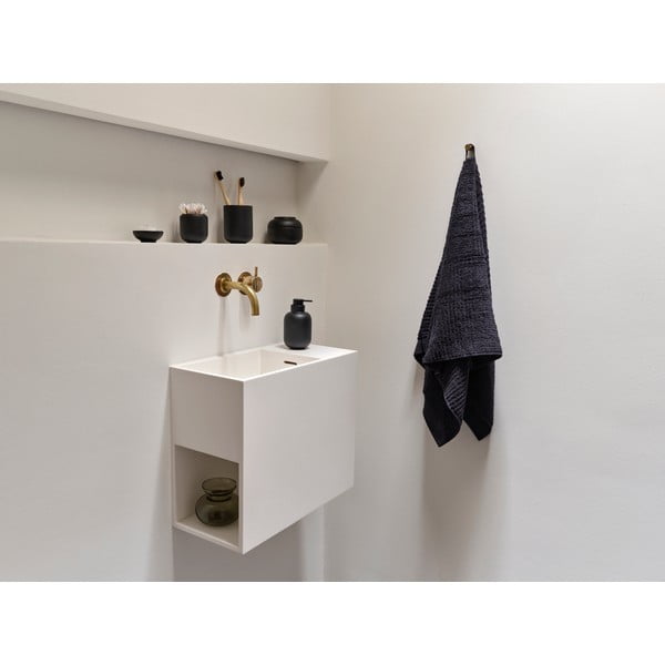 Suport pentru periuța de dinți negru din gresie ceramică Sensu – Zone-image-1