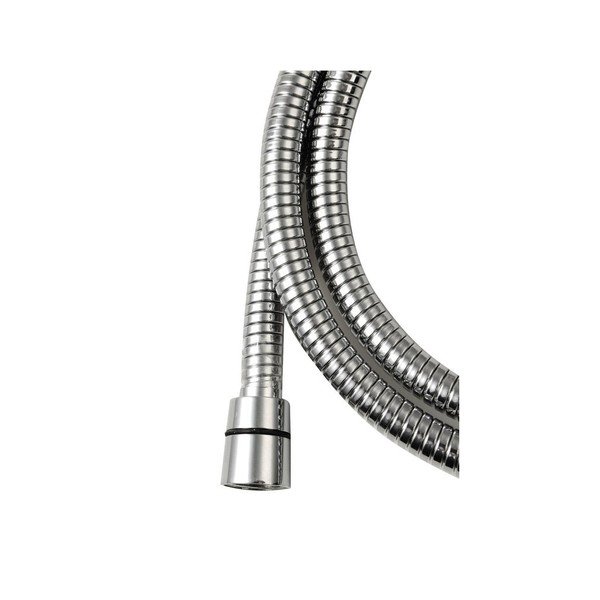 Furtun de duș argintiu lucios din oțel inoxidabil Lux – Sapho-image-1