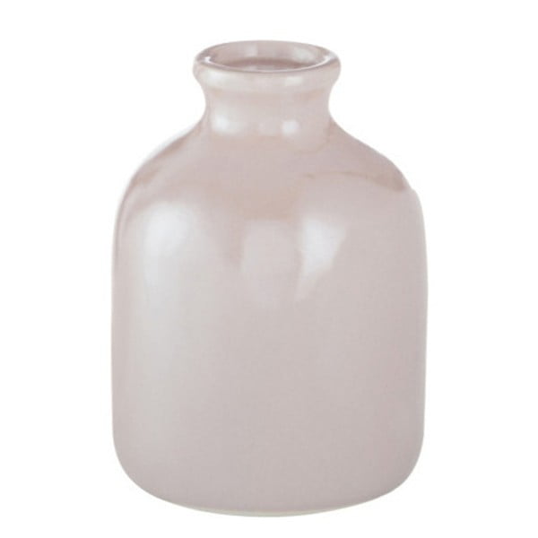 Vază de gresie ceramică, roz J-Line, 10x10x13 cm