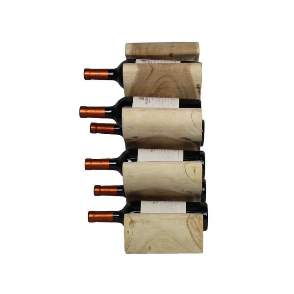 Raft pentru sticle de vin din lemn exotic număr sticle 6 - HSM collection-image-2