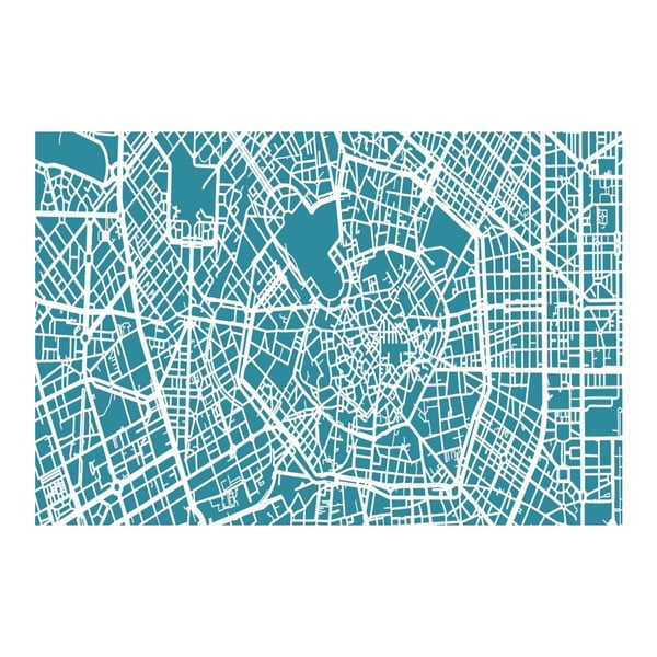 Tablou Homemania Maps Milano, 70 x 100 cm