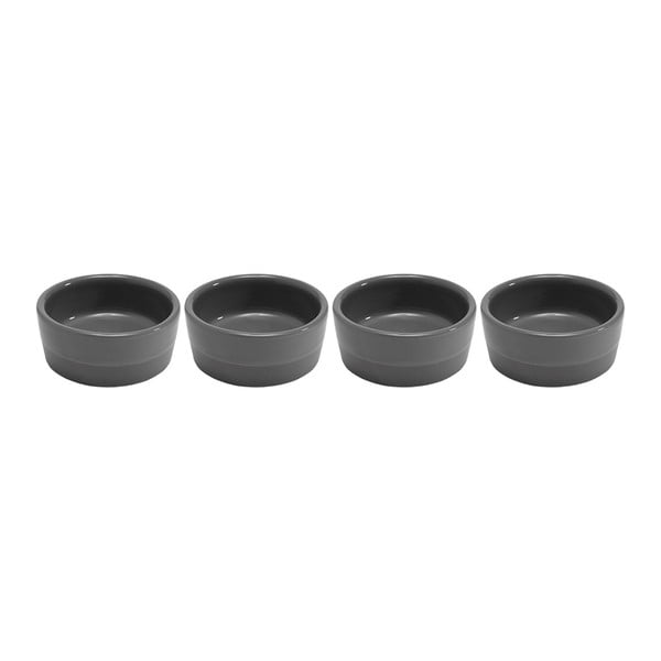 Set 4 boluri din ceramică Ladelle Dipped, Ø 6 cm, gri
